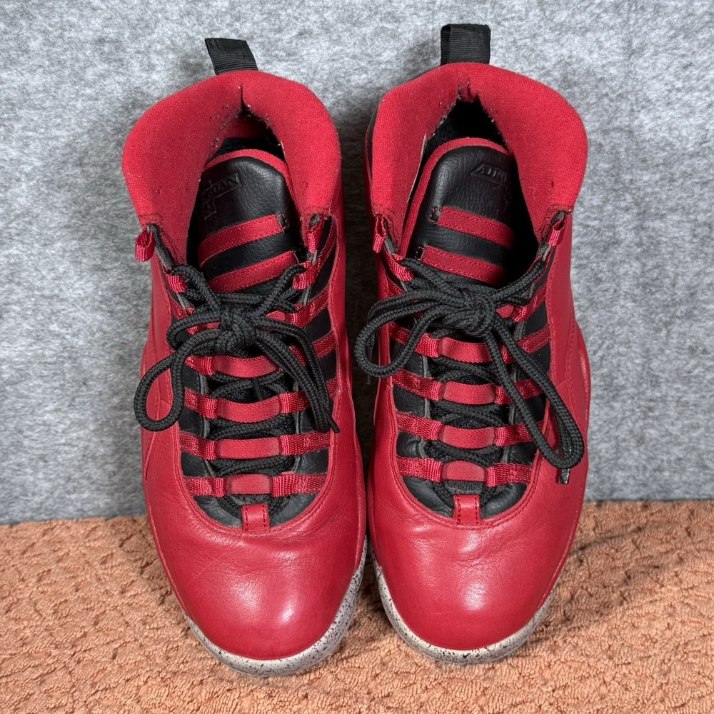 Nike Jordan 10 Retro Bulls Over Broadway Mens 10 Red Black Leather - Picture 5 of 13